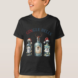 Gingle Bells Funny Gin Gin Bells Christmas Tree Me T-Shirt