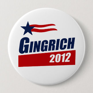 GINGRICH 2012 Banner 10 Cm Round Badge