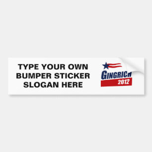 GINGRICH 2012 Banner Bumper Sticker