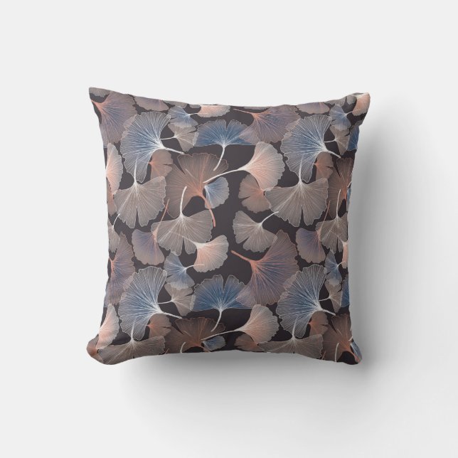 Ginhko leave pattern cushion (Front)