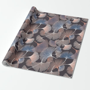 Ginhko leave pattern wrapping paper