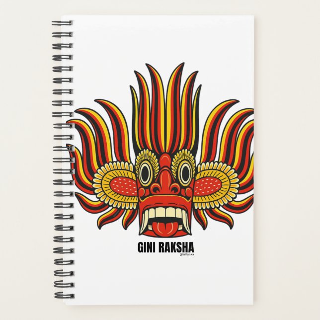 Gini Raksha Mask Spiral Event Planner – Sri Lankan (Front)