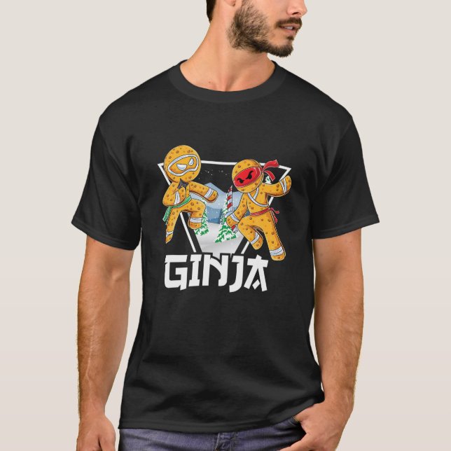 Ginja Ninja Ninjabread Man Gingerbread Ninja Ugly T-Shirt (Front)