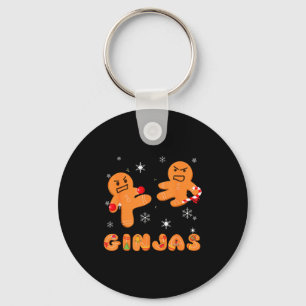 Ginjas Gingerbread Ninjas Funny Ugly Christmas  Key Ring