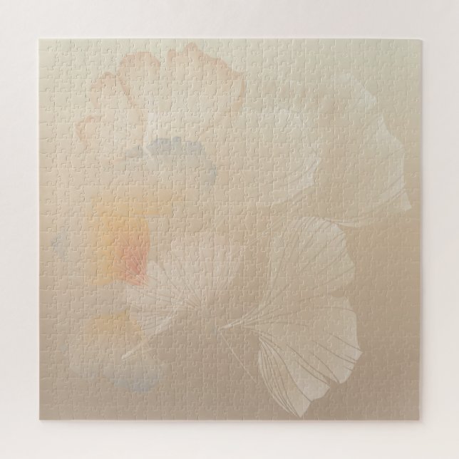 Ginkgo Biloba Botanical Abstract Graphic Art Blush Jigsaw Puzzle (Vertical)