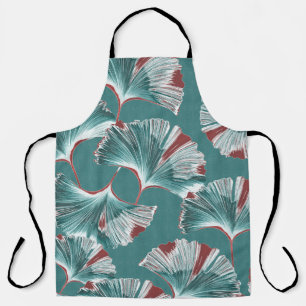 Ginkgo biloba leaf, tablecloth pattern. apron