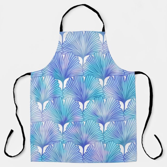Ginkgo Biloba Leaves Autumn Pattern Apron (Front)