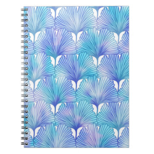Ginkgo Biloba Leaves Autumn Pattern Notebook