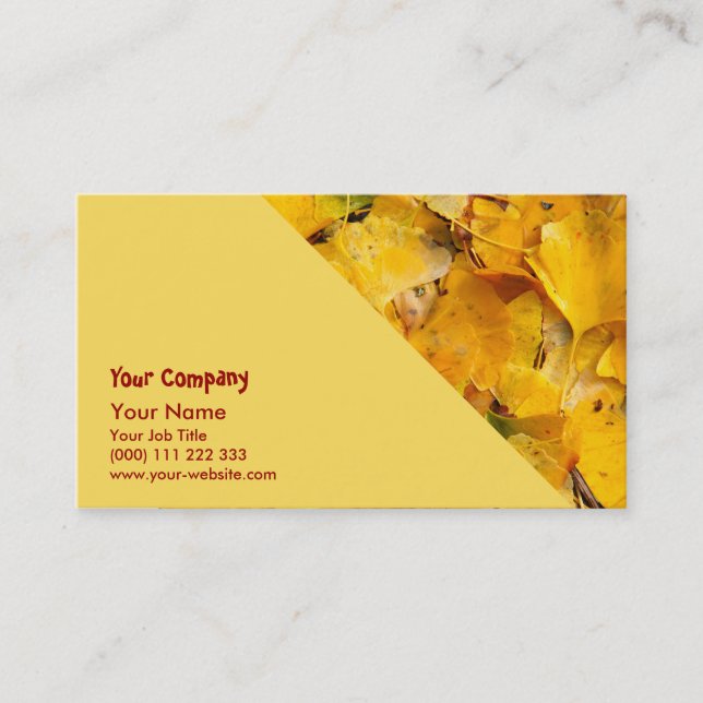 Ginkgo Biloba leaves Business Card (Front)