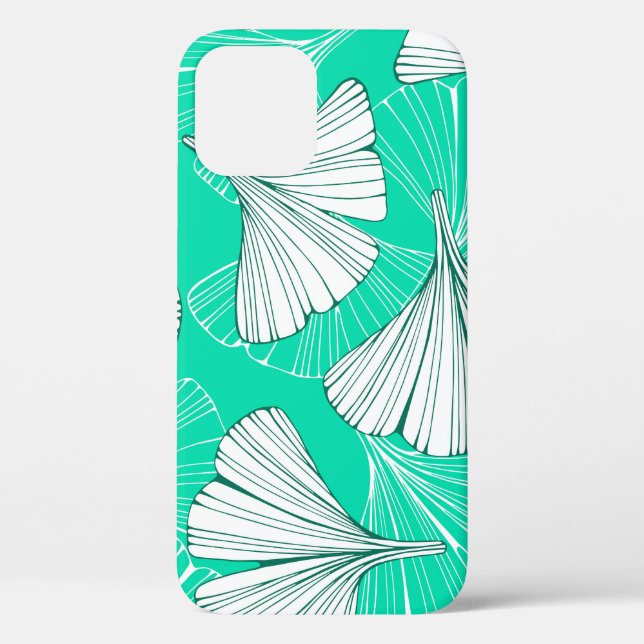Ginkgo biloba leaves, hand-drawn pattern Case-Mate iPhone case (Back)