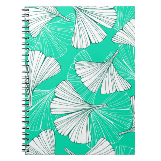 Ginkgo biloba leaves, hand-drawn pattern notebook
