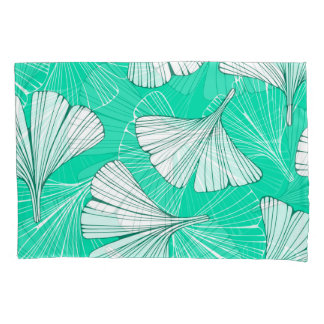 Ginkgo biloba leaves, hand-drawn pattern pillowcase