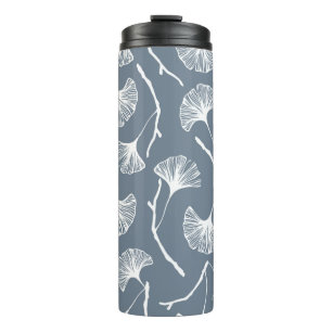 Ginkgo biloba leaves seamless pattern thermal tumbler