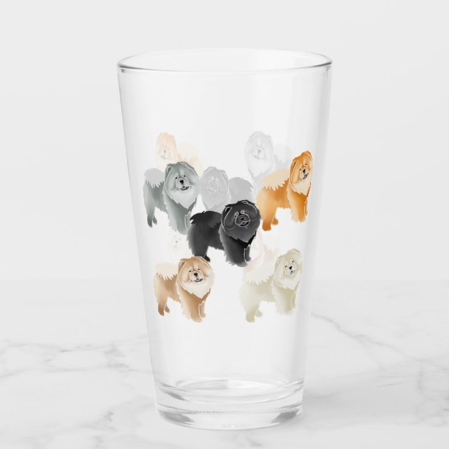 Ginkgo Chow 5 colours tumbler glass (Front)