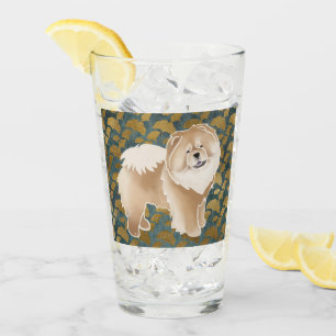 GINKGO Cinnamon Chow 16 oz design front & back Glass