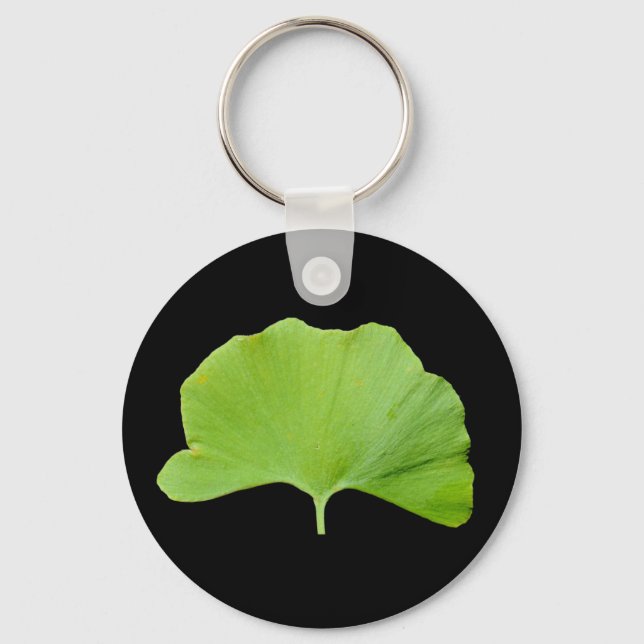 Ginkgo (Ginkgo biloba) leaf Key Ring (Front)