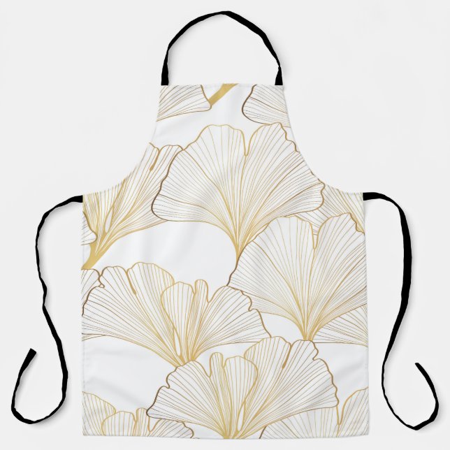 Ginkgo Gold: Luxurious Leaf Arrangement Apron (Front)