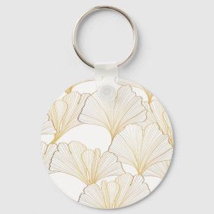 Ginkgo Gold: Luxurious Leaf Arrangement Key Ring