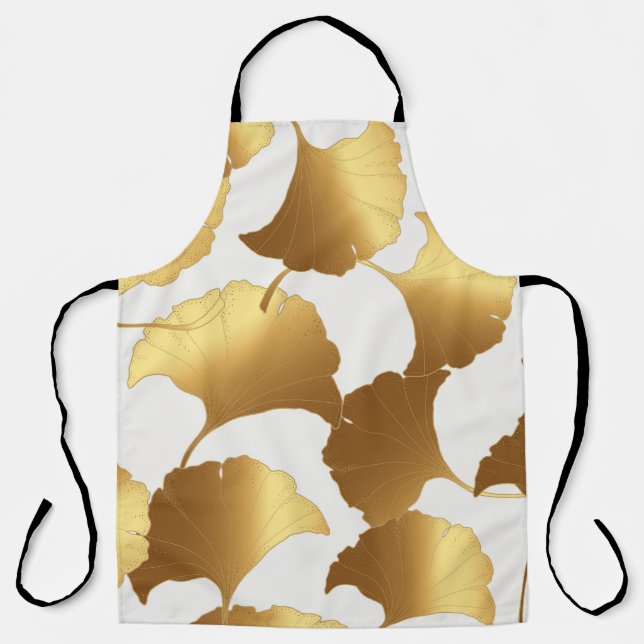 Ginkgo Gold: Luxury Vintage Design. Apron (Front)