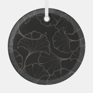 Ginkgo Gold: Luxury Vintage Design Glass Tree Decoration
