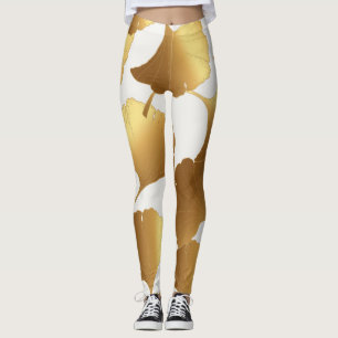 Ginkgo Gold: Luxury Vintage Design. Leggings
