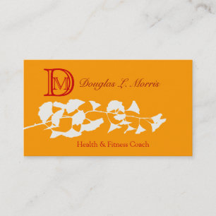Ginkgo Illustration with   Monogram Business Card