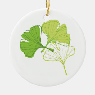 Ginkgo Leaf Ceramic Tree Decoration