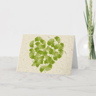 Ginkgo Leaf Heart Card