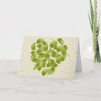 Ginkgo Leaf Heart Card