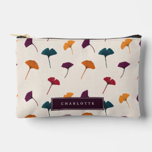 Ginkgo Leaf Pattern Watercolor Fall Autumn Colours Accessory Pouch