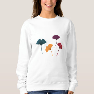 Ginkgo Leaf Pattern Watercolor Fall Autumn Colours Sweatshirt