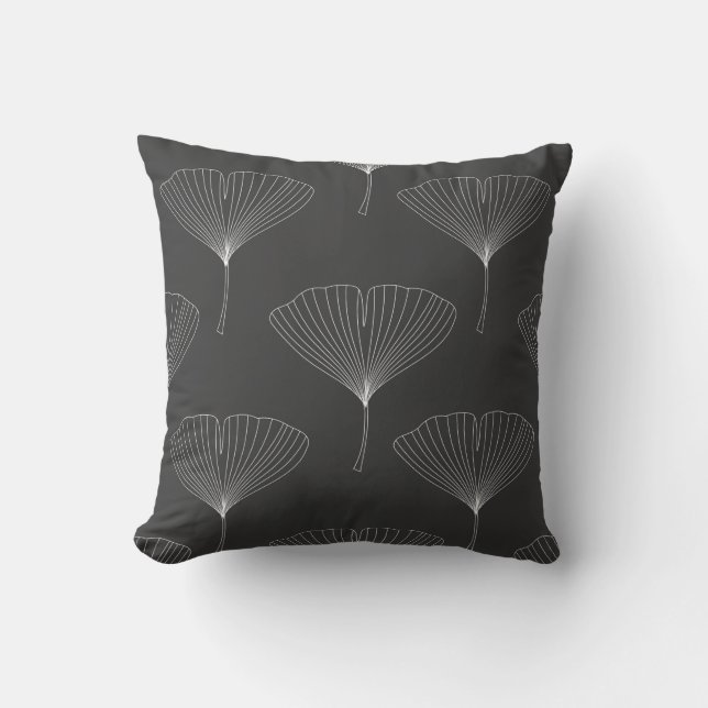Ginkgo leaf Throw Pillow (Front)