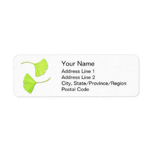 Ginkgo Leaves Address Labels