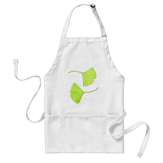 Ginkgo Leaves Botanical Art Apron (Front)