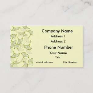 Ginkgo Leaves Business Card