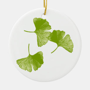 Ginkgo Leaves Ceramic Tree Decoration