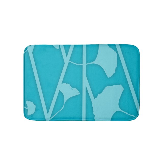 Ginkgo Leaves Choose your Colour Bath Mat (Front)