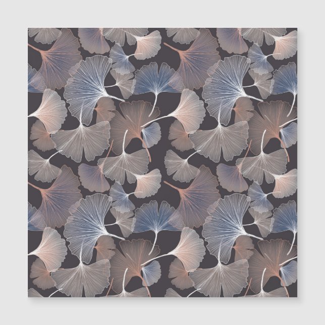 Ginkgo leaves: elegant natural pattern. (Front)
