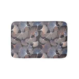 Ginkgo leaves: elegant natural pattern. bath mat
