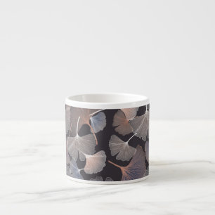 Ginkgo leaves: elegant natural pattern. espresso cup