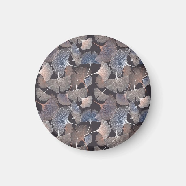 Ginkgo leaves: elegant natural pattern. magnet (Front)