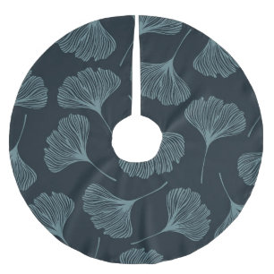 Ginkgo Leaves: Elegant Seamless Pattern. Brushed Polyester Tree Skirt