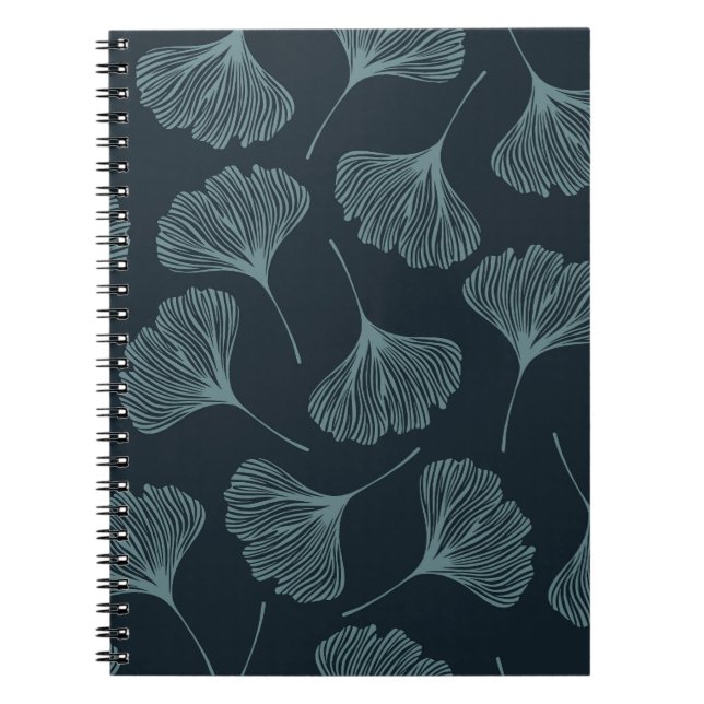 Ginkgo Leaves: Elegant Seamless Pattern. Notebook (Front)