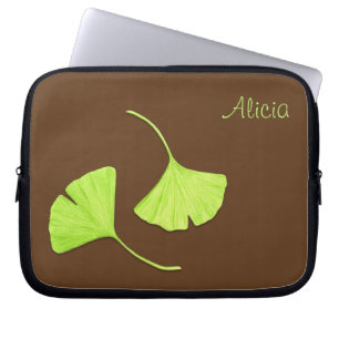 Ginkgo Leaves Laptop Sleeve   Customisable