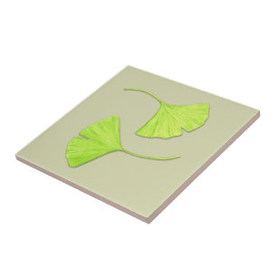 Ginkgo Leaves Nature Art Tile   Customisable