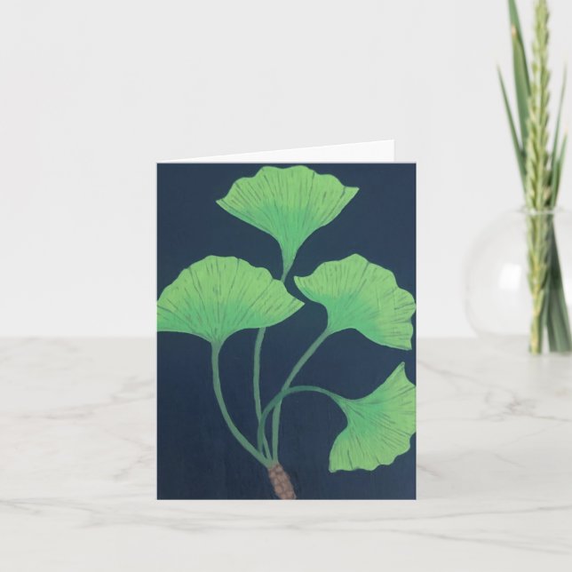 Ginkgo Leaves Note Card (Front)
