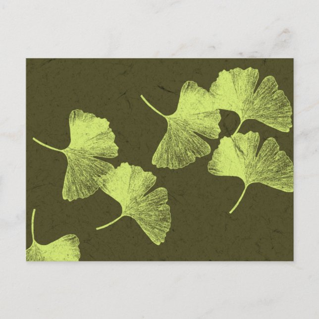 Ginkgo Leaves Postcard (Front)