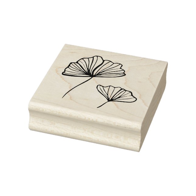 ginkgo leaves rubber stamp (Stamp)