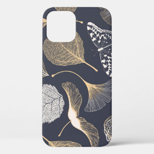 Ginkgo Leaves: Seamless Floral Elegance. iPhone 12 Case