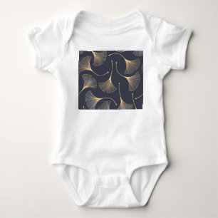 Ginkgo Leaves Seamless Floral Pattern Baby Bodysuit